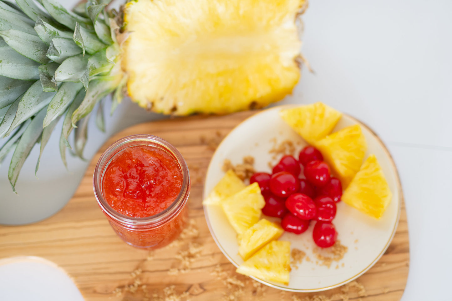 Pineapple Upside Down Jam: The Healthiest Kind of Pineapple Upside Down