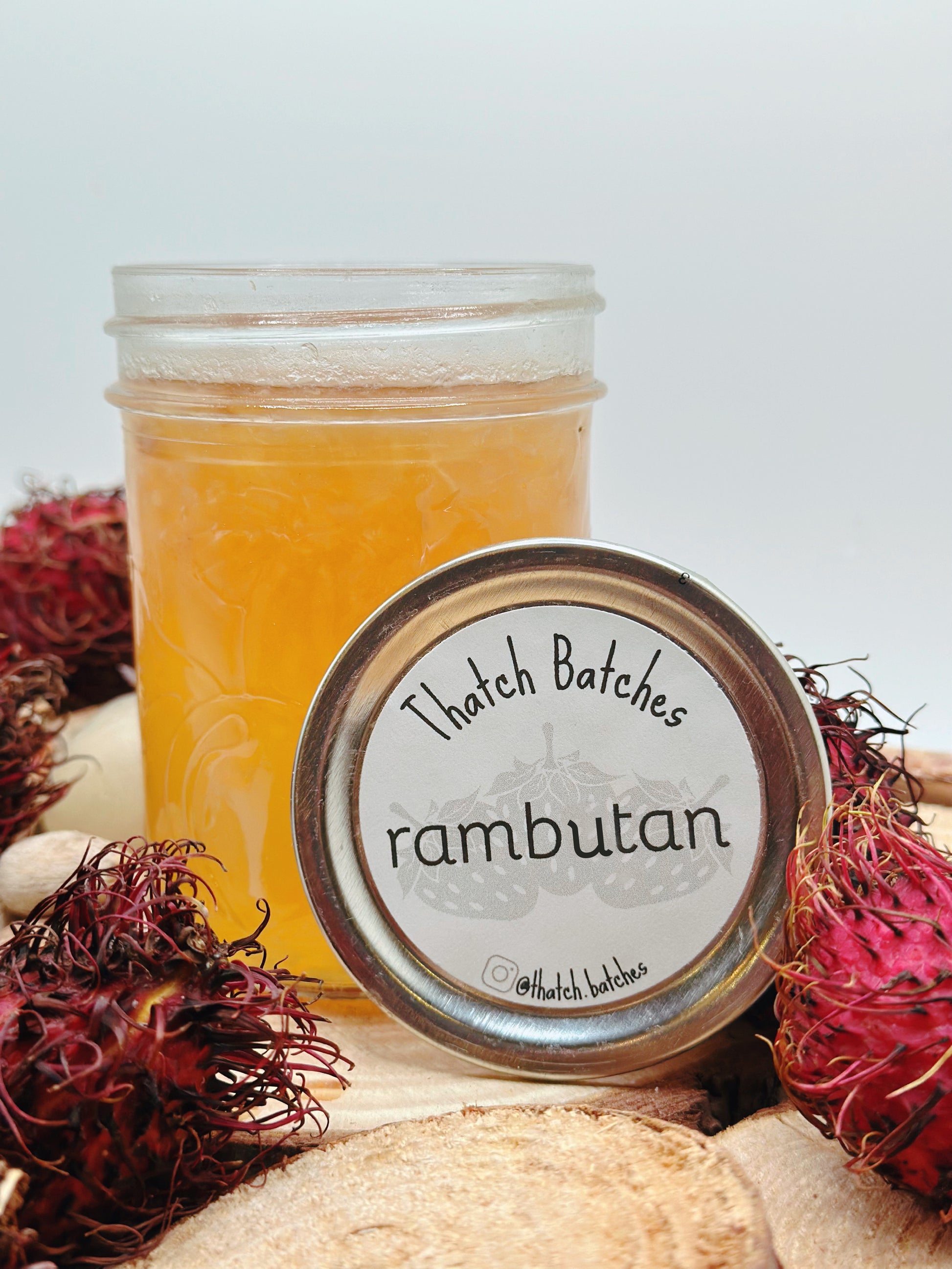 A jar of rambutan jam is a great. It tastes like a floral-strawberry-grape jam!