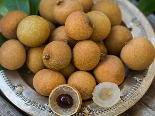 Longan fruit. A sweet and delicious fruit with a texture like grapes.