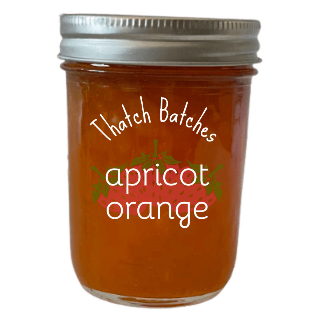 Sunshine & Citrus Collide: Thatch Batches Apricot Orange Jam, a tangy twist on breakfast bliss.