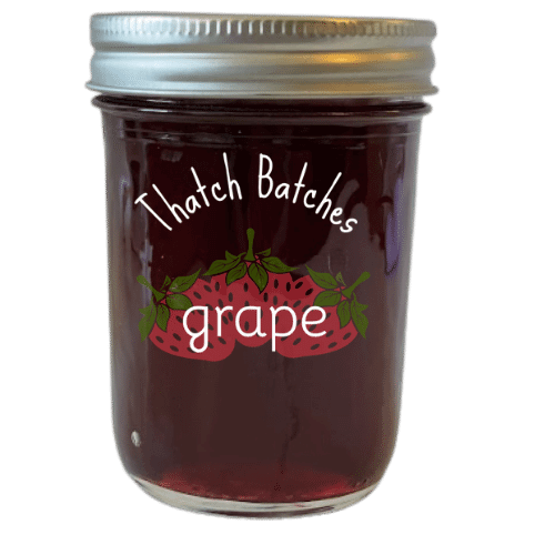 A jar of real grape jelly. Not a bit of artificialness here.