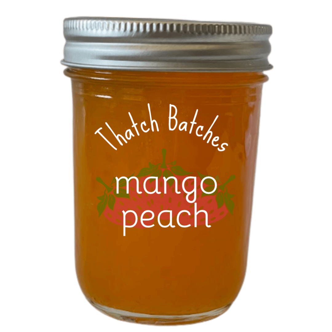 A jar of mango peach jam is a rocking flavor combination!