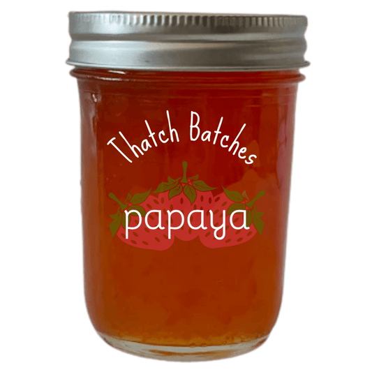 A jar of papaya jam is a bold flavor reminiscent of tropical beaches.