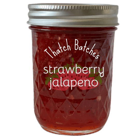 A jar of strawberry jalapeño jam is spicy enough to make it burn, but not enough to make you cry.