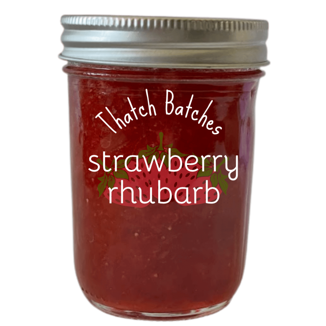 Strawberry Rhubarb Jam Pie in a Jar thatchbatches